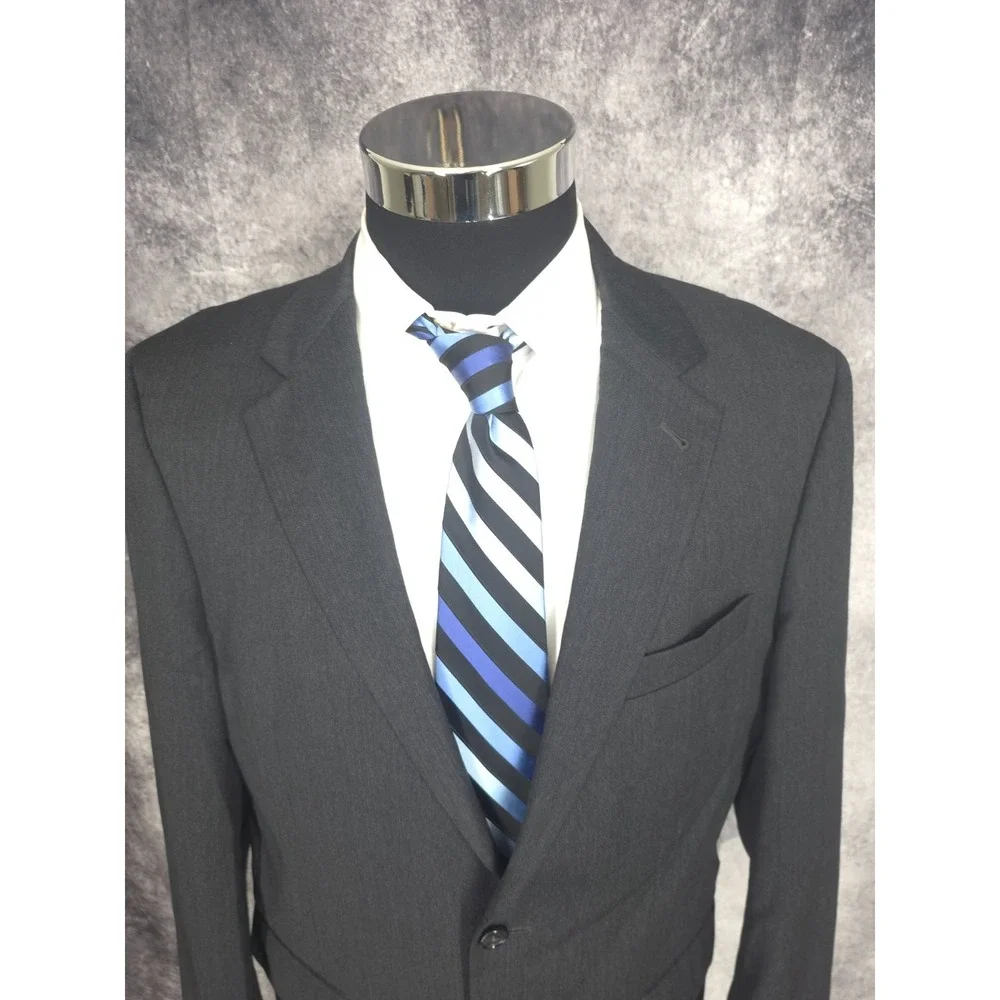 Jos A Bank Blazer Jacket Mens 40R‎ Gray Sports Coat 2 Buttons Pure Wool *